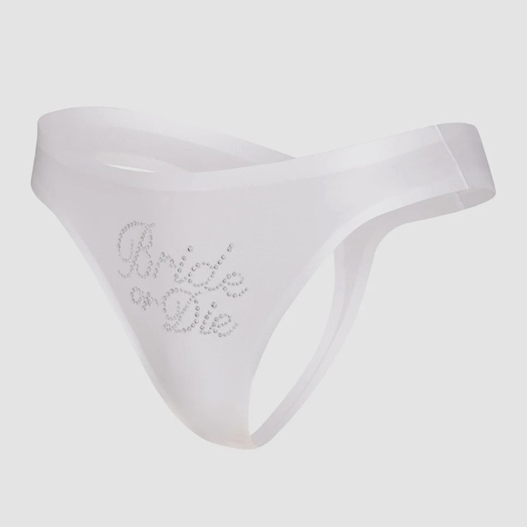 NWT, Savage x fenty NEW MICROFIBER BRIDAL THONG PANTY, Bride or die, M - Picture 1 of 5